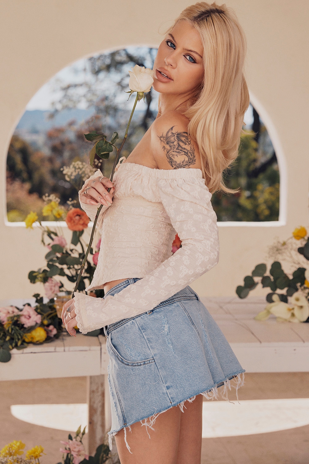 Mistress Rocks Stonewash Denim Mini Skirt-13