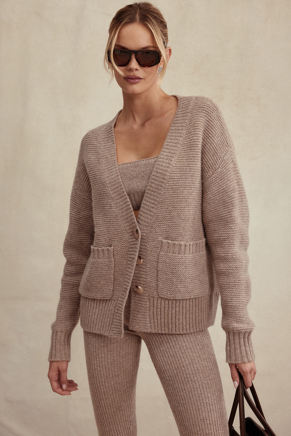 Alara Barley Chunky Natural Wool Cardigan - SALE