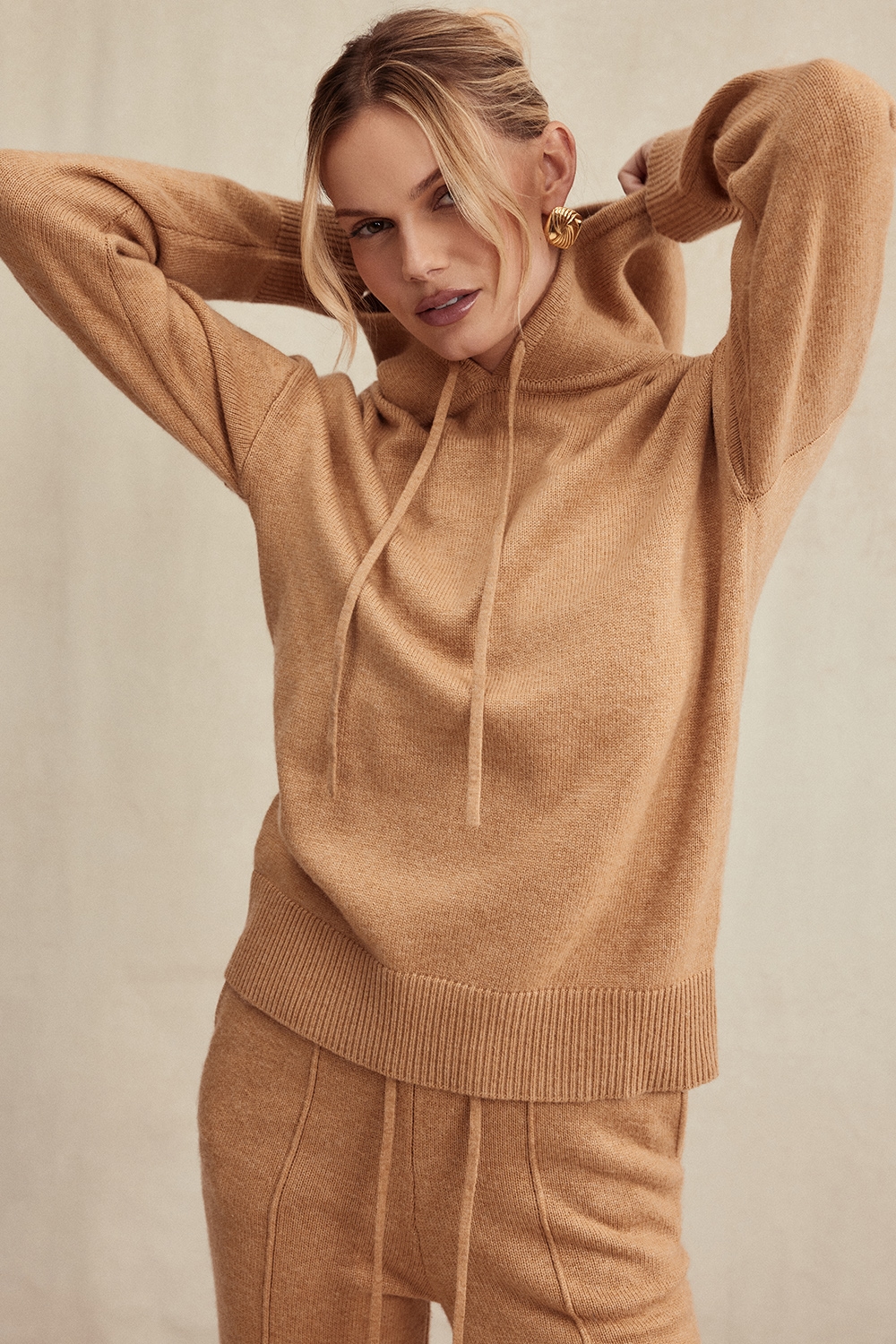 Jionni Camel Cashmere Blend Hoodie - SALE