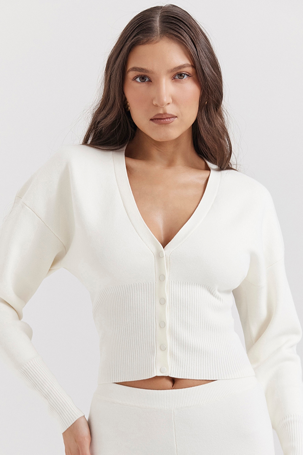 Noor Off White Knitted Cardigan - SALE