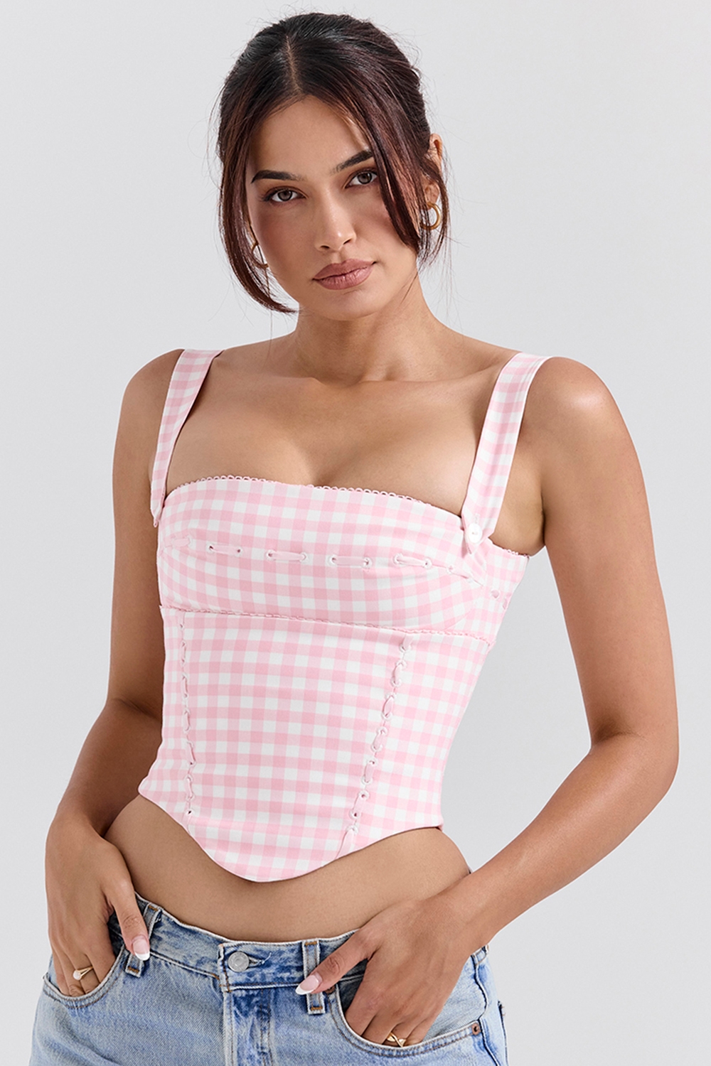 Lottie Strawberry Shortcake Gingham Corset - SALE