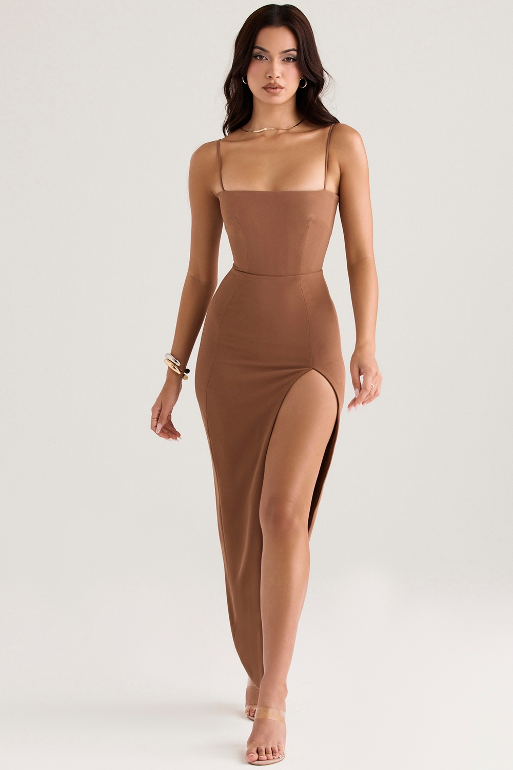 Jaida Toast Corset Maxi Dress - SALE