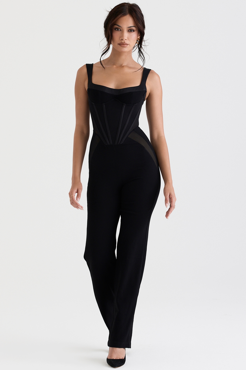 Mylene Black Corset Jumpsuit - SALE