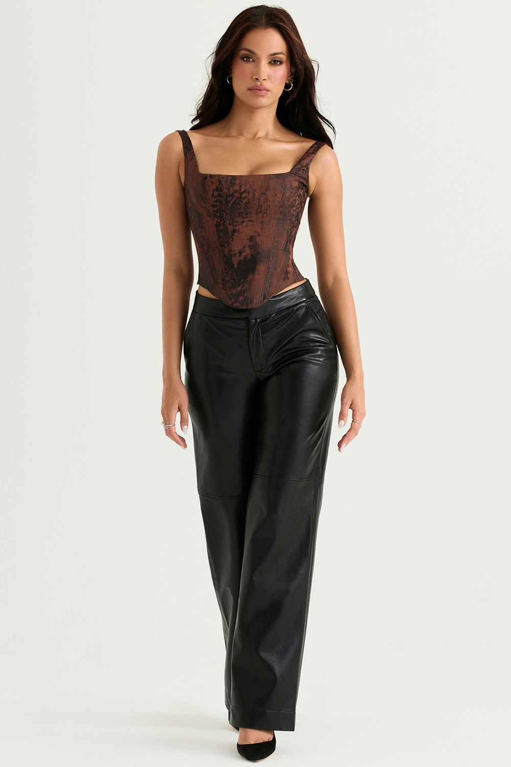 Omaira Black Vegan Leather Trousers - SALE