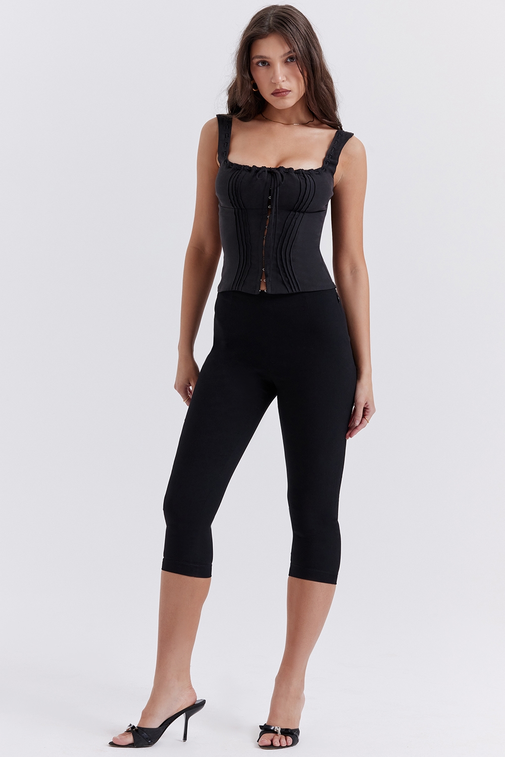 Halima Black Capri Trousers - SALE