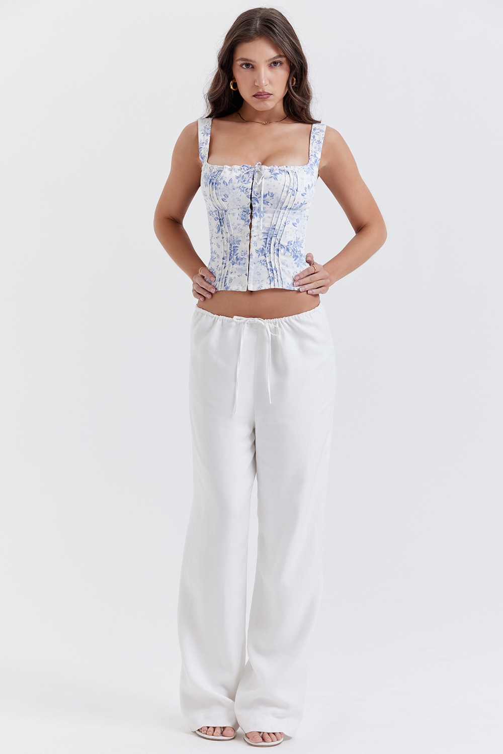 Cleo Ivory Linen Mix Trousers - SALE