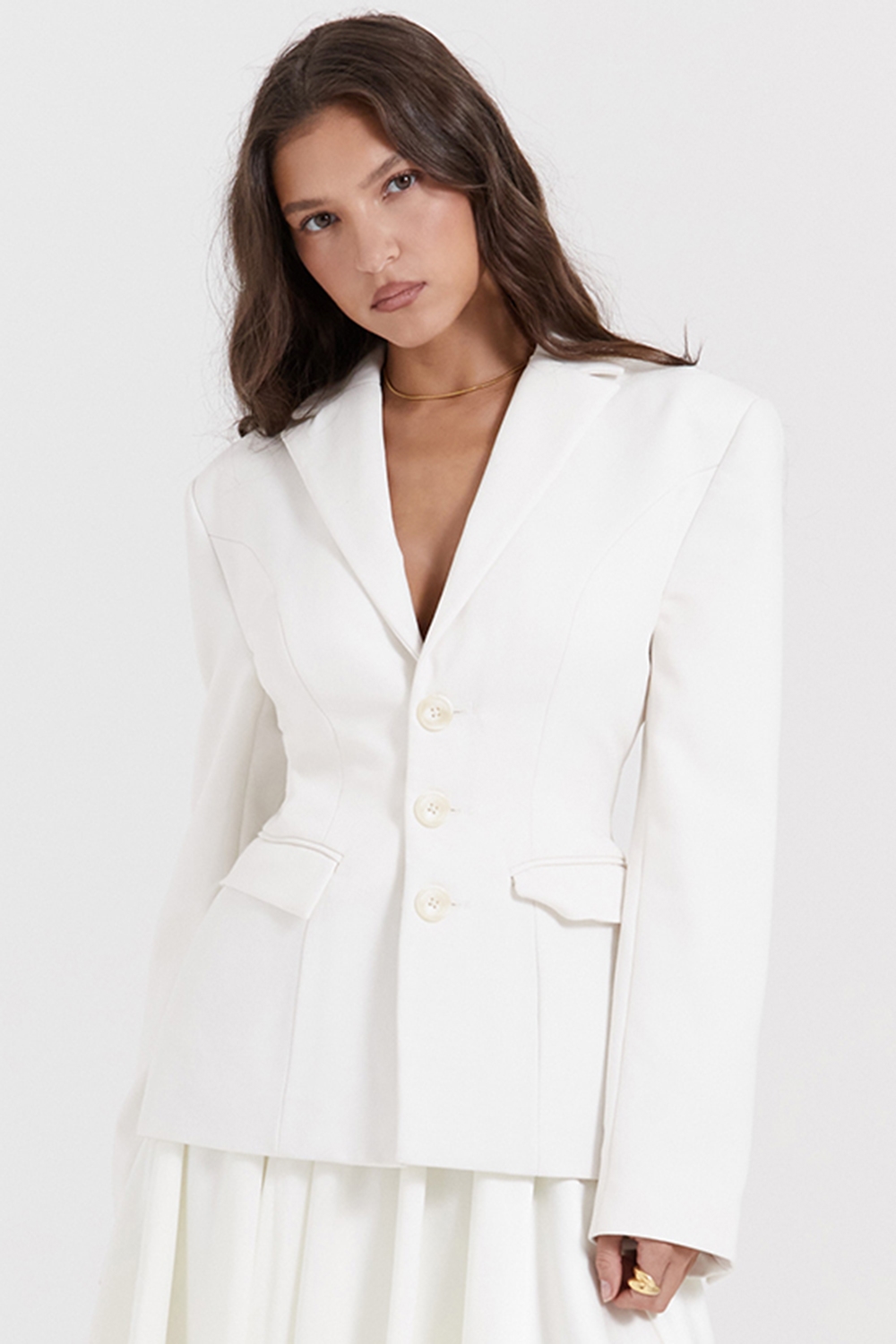 Sariah Ivory Contour Tailored Blazer - SALE