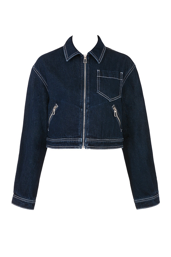 Mistress Rocks Dark Blue Denim Jacket-11